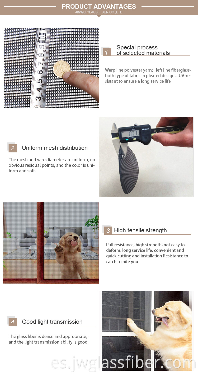 Panja de red de mascotas de poliéster con recubrimiento de PVC negro/pantalla de mascotas